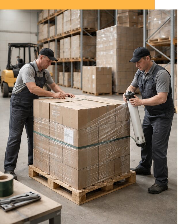 Упаковка и паллетирование грузов от 3848 руб: защита и крепление