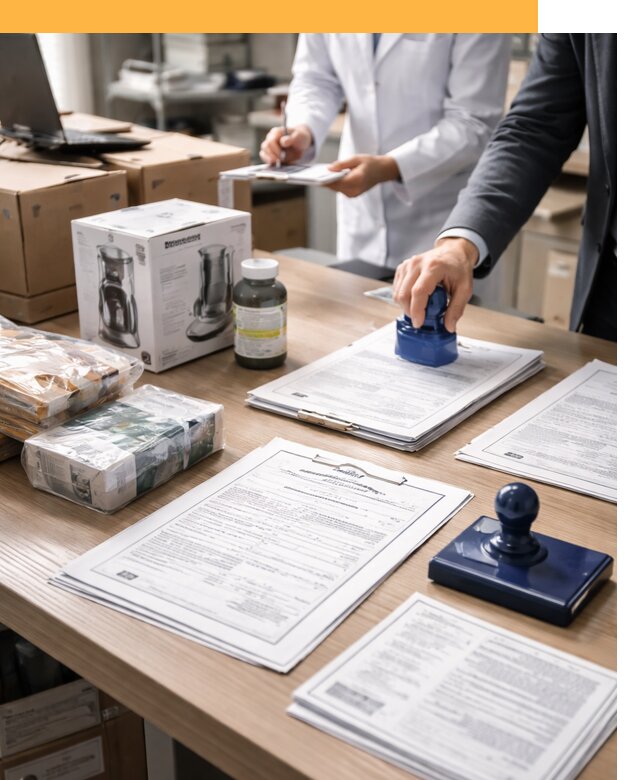 Сертификация импортных товаров от 13194 с таможенным сопровождением